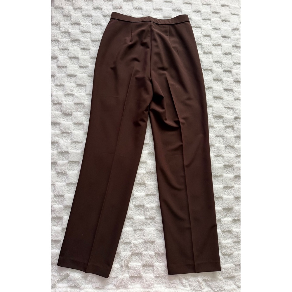 Kim Rogers Womens Brown Straight Leg Dress Pants Size 8 Average Career Trousers - Picture 3 of 9